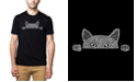 LA Pop Art Men's Premium Blend Word Art Peeking Cat T-shirt